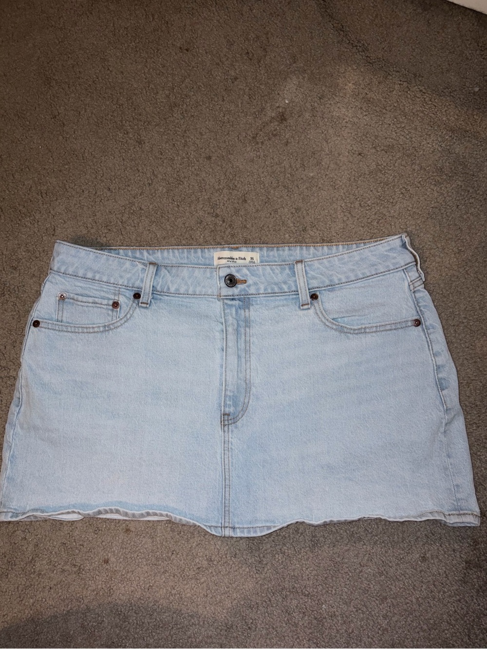 Abercrombie & Fitch Curvy Denim Mini Skirt